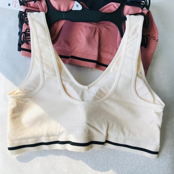 LUCKY BRAND Women's Full Figure Ribbed Comfort Bra 3-Pack NEW Size : 1XL - Picture 3 of 8